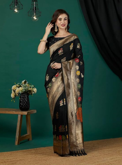 KAYOMMI Roopmadhuri Poly Silk Sarees Customized by Aradhya