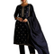 INDO ERA Women's Embroidered Silk Blend Calf Length Straight Kurta Pant With Dupatta Set (inspiration) made by Aradhya