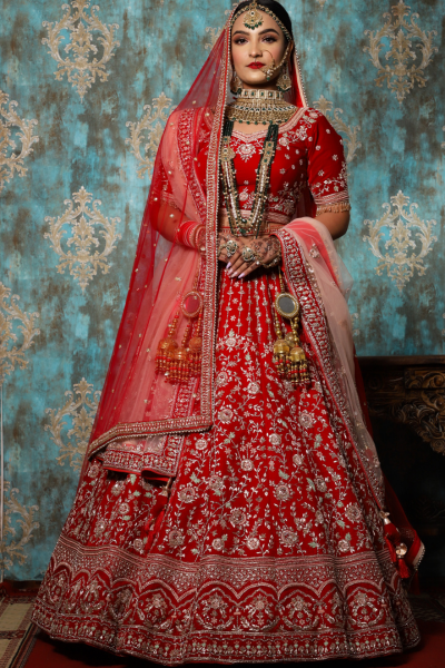 HANDCRAFTED RED LEHENGA SET (LIMITED EDITION)