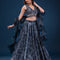 Black Sequins Semi Crepe Readymade Lehenga inspiration from koskii by aradhya